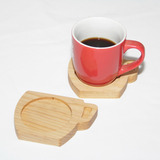 Juegos De 4 Porta Taza Madera Pino 1a