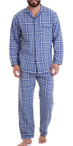 Pijama Longo Xadrez Flanelado Sepie 925