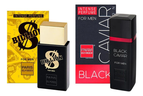Kit C/ 2 Perfume Billion + Black Caviar Paris Elysees
