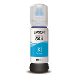 Botella Tinta Epson 504 Cyan T504220 L4150 L4160 Wis