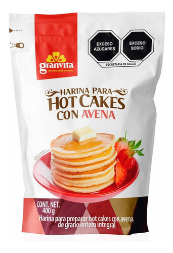 Harina Para Hot Cakes Con Avena Granvita 400 Gr