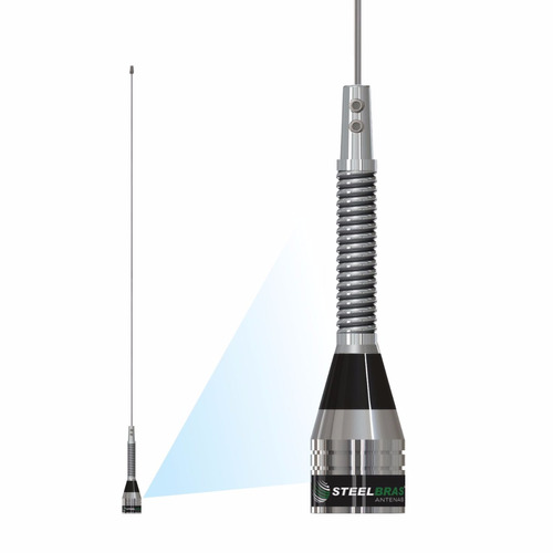 Antena Móvel Vhf 1/4 De Onda Com Mola - Ap4186