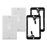 Placas De Pared Zexmte 2pzas Para Organizar Cables -blanco