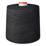 Linha De Crochê Colorida Eco Brasil 6 Fios 1 Kg Barbante Cor Preto