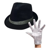 Kit Michael Jackson Accesorios Guante Sombrero Disfraz