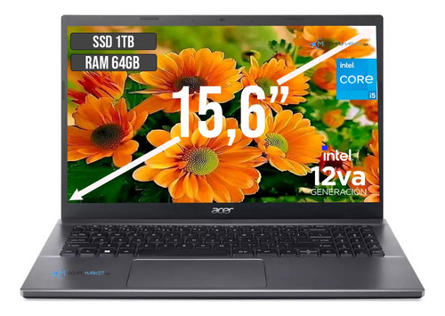 Portatil Acer Aspire Intel Core I5 12450h Ssd 1tb+ Ram 64gb