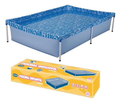 Piscina Estrutural Infantil 1000l Mor Retangular Resistente