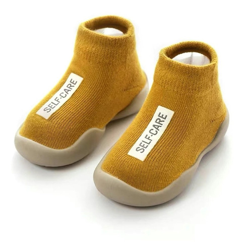 Primeros Zapato/botín Bebe Tipo Media Zuela En Goma Suave