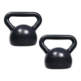 Pesa Rusa Kettlebell Pvc 8 Kg X 2 U. Sonnos Funcional Gym Color Negro