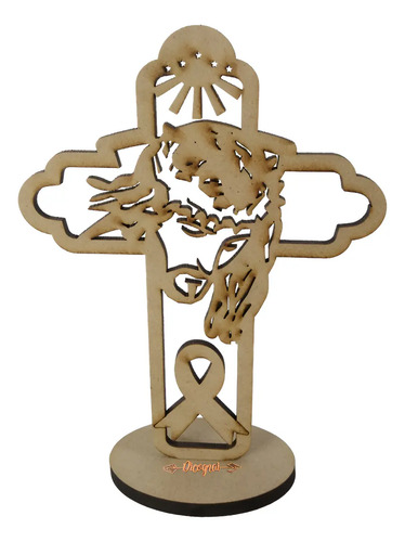 Cruz Recuerdo Luctuoso Mdf3mm Alto 15cm Grabado 25pzs