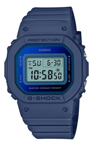 Reloj Mujer Casio Gmd-s5600-2dr G-shock Color De La Correa Azul Color Del Bisel Azul Color Del Fondo Azul