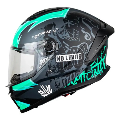 Casco Mt Helmets Stinger 2 Tagger B6 Turquesa Mate Para Moto Turquesa Tagger Mate L | Meses sin interés