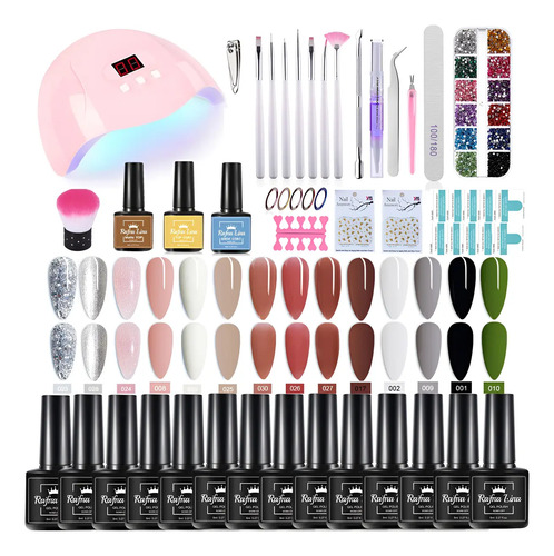 Kit Manicure Uña Uv Led Lámpara 14pcs Esmaltes Uñas Gel Tool | Envío gratis