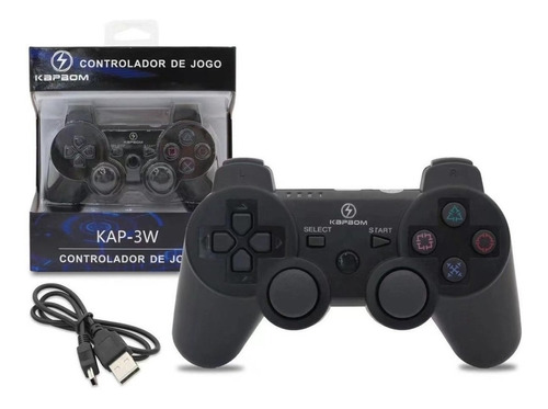 Controle Joystick Sem Fio Kapbom Kap-3w Preto