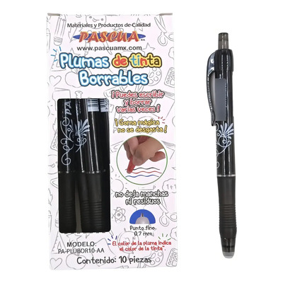 Bolígrafo Borrable Retráctil Pascua Escolar Tinta Negra Pack 10 Unid | MercadoLibre