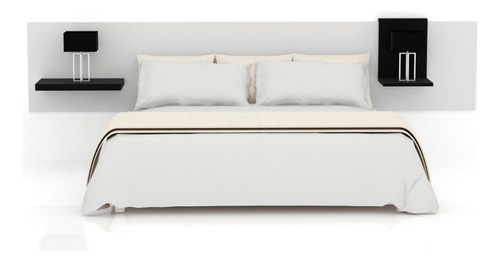 Respaldo Para Sommiers O Cama 2 Plazas Dormitorio Moderno Color Blanco