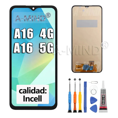Pantalla Incell Para Samsung A16 4G\u002F5G A165 A166 Display Táctil Negro A-MIND | Envío gratis