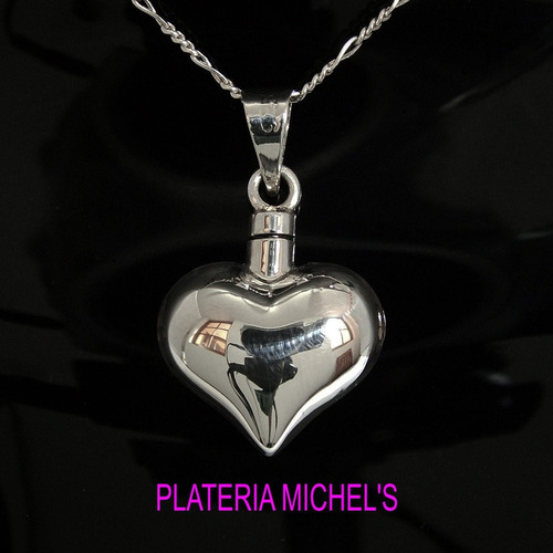 Dije De Corazon Perfumero Mediano De Plata