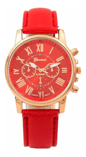 Reloj Geneva Mujer Roja.