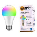 Ampolleta Led Smart Life  Luz Fria & Calida Rgb 10w E27 Wifi