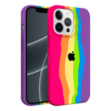 Funda Rainbow Para iPhone 13 Común C/ Protector De Cámaras