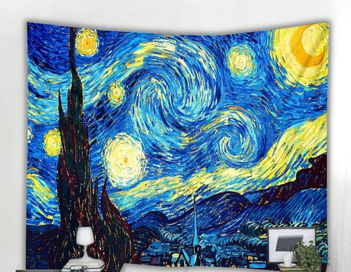 Manta Tapiz  Modelo Noche Estrellada Van Gogh 
