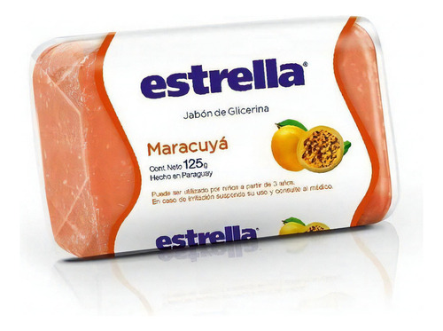 Jabon Estrella De Glicerina Relajante Maracuya X 125 Gr