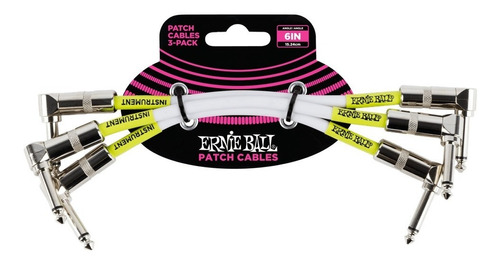 Set De Cables Interpedal Ernie Ball Negro/ Blanco X3