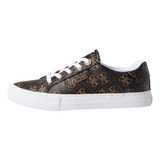 Tenis Guess Loven Mujer Originales Café Monograma Casual