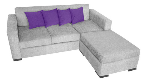 Sillon Sofa Esquinero 3 Cuerpos Chenille Antidesgarro Cubile