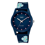 Reloj Q&q By Citizen V08a-003vy Para Mujer Sumergible 10 Atm