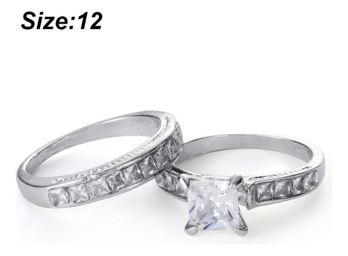 Conjunto De Anillos Chapados En Plata 925, Joyas De Boda, Es