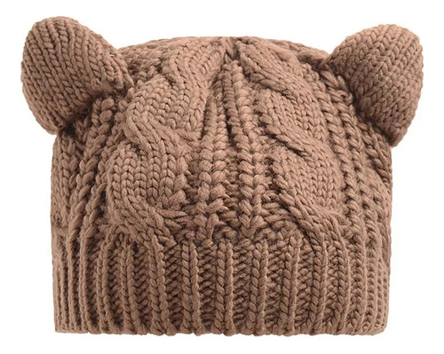 Gorro De Invierno Con Forma De Calavera Y Orejas De Gato, Te