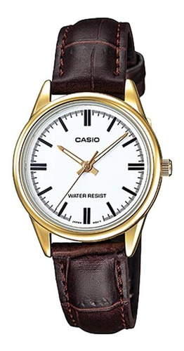 Reloj Casio Dama Malla Cuero Ltp-v005gl Garantía!.