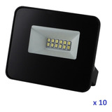 Pack X10 Reflector Led Proyector 10w Ja Luz Fria Exterior 