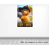 Vinil Sticker Pared 25cmlado Gato Con Botas Shrek Mod 0027