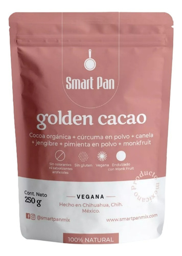 Golden Cacao - Golden Milk + Cacao Latte, Sin Azúcar 240g