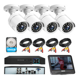 Kit Dvr Video Vigilancia 4 Cámaras De Seguridad Alta 1080p