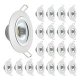 20 Spot Led Embutir Direcionável 7w Redondo 3000k - Avant