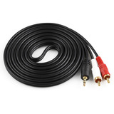 Cable De Audio Estéreo Auxiliar A 2 Rca L/r De 3,5 Mm Chapad