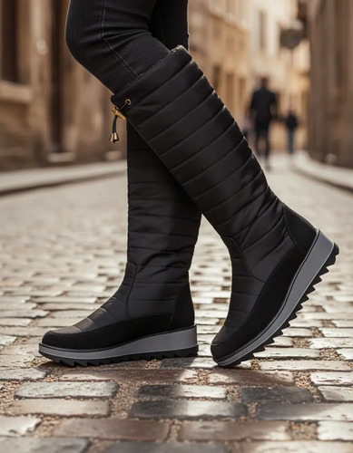 Bota Térmica Impermeable Lluvia Para Dama Juvenil Calientita