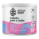 Gummy Cabelo, Pele E Unha 30 Gomas Vegano - Ocean Drop Sabor Cream Soda