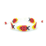 Pulsera En Hilo Con Mostacilla Mariquitas Acp011336