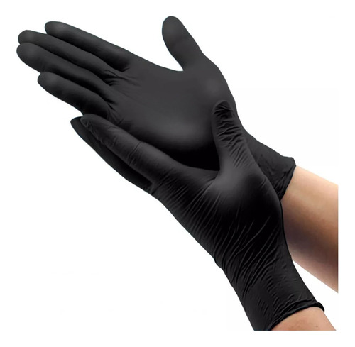 Guantes De Nitrilo De Vinilo Sin Látex Sin Polvo Azul Negro