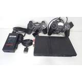 Console Playstation 2 Slim (com Defeito) + 2 Controles + Cabo Rca + Fonte