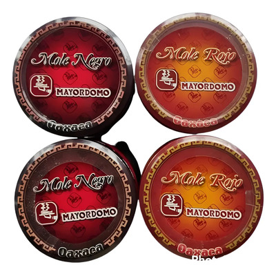 Paquete 4 Moles 2 Rojo Y 2 Negro Mayordomo Oaxaca 450gr Unid | Envío gratis