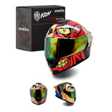 Casco Abatible Zero Dc Comics Two Faces Kov Original Luz Led