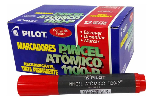 Pincel Atômico Marcador Canetão 1100-p Pilot Caixa Com 12 Un