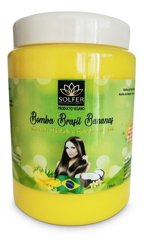 Brasil Bananas Bomba De Nutrición Capilar Cremosa 1 Kilo