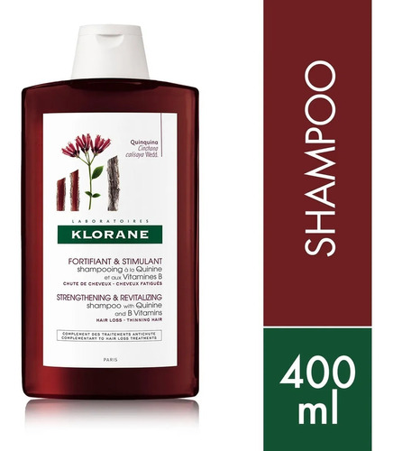 Klorane Shampoo Quinina Anti  Fuerza Y Vitalidad 400ml